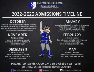 2022-2023 Admissions Timeline